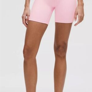 Lululemon High-Rise Biker Shorts, Pink Haze, Size 4